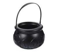 Halloween Black Cauldron 7cm Halloween Witch Cauldron Halloween Cauldron Pot Candy Bucket Witch Kettle Cauldron with Handle for Trick Or Treat Halloween Party Decorations