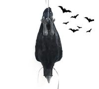 Halloween Black Crows - Halloween Fake Crow Decorations | Bird Decoy | Spooky Crow Decoy Figurine | Outdoor Birds Statues For Yard Porch Masquerade Haunted House Terrace Garden Christmas