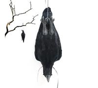 Halloween Black Crows, Realistic Dead Crow Decoy Figurines, 16.93x6.3x6.3inches, Simulation Bird Models, Ideal for Garden, Masquerade, Haunted House, Porch, Terrace, Yard, Patios