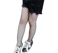 Halloween Black Fishnet Tights for Kids Girls (One Size, medium net Black)