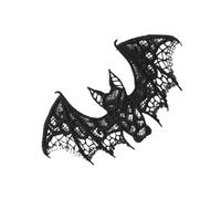 Halloween Black Lace Bats,Bat Web Lace Stove Cloth | Realistic Exquisite Scary Embroidery Bat Decoration For Indoor Outdoor