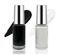 Halloween Black White Tooth Paint,Temporary Teeth Whitening Paint&Black Tooth Paint-Safe Quick Dry Realistic Teeth Paint for Halloween Cosplay Theatre Makeup-White Teeth Body Paint for Special Effects