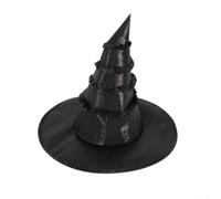 Halloween Black Witch Hat with Pleated Lace Trim, Oversized Felt | Oversized Witch Hat Mystical Aesthetic Enhances overall handling and improves the user experience.