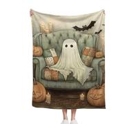 Halloween Blanket, 75x100cm, Soft Fuzzy Plush Cozy Fleece Blankets, Ghosts Pumpkin Theme, For Couch Sofa Bed Lounging, A Thoughtful For Friends And Family