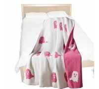 Halloween Blanket, Couch Blanket Sofa Throws Ultra Soft Warm Halloween Fleece Blankets Reversible Witch's Hat Spider Webs Print Fleece Throw Blankets