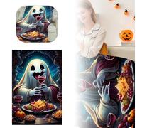 Halloween Blanket Soft Cozy All Season Throw For Bedroom Living Room Sofa Outdoor Travel Warm Comfortable (A, One Size)