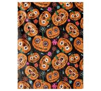 Halloween Blanket Throw Pumpkin, Funny Ghost Halloween Throw Blanket, Skull Blankets Fleece Throws Blankets for Flower, Soft Plush Thick Warm Throws for Sofa, Couch, Bed