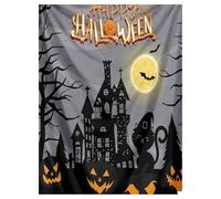 Halloween Blanket Throw Pumpkin, Funny Ghost Halloween Throw Blanket, Skull Blankets Fleece Throws Blankets for Flower, Soft Plush Thick Warm Throws for Sofa, Couch, Bed