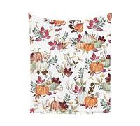 Halloween Blankets Throw Fall Pumpkin Autumn Throw Blanket Cozy Flannel Blanket for Party Sofa Bed Living Room Halloween Table Decor Thank You Gifts for Women