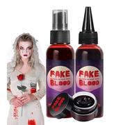 Halloween Blood - 160ml Halloween Blood Makeup Spray,Zombie Blood Makeup, Special Effect, Washable Stage Blood Paint for Clothes, Zombie Bride, Vampire