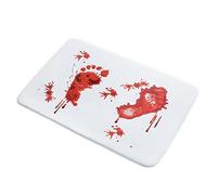 Halloween Blood Bath Mat | Water Absorbent Entrance Doormat for Bathroom - Bloody Mat Red Horrible Floor Mat for Bathroom, Sink, Kitchen