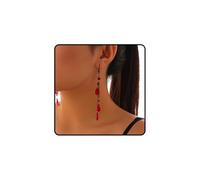Halloween Blood Drop Earrings for Women Gothic Vampire Earrings Vintage Red Crystal Ear-Rings Halloween Vampire Costume Jewelry Accessories for Cosplay, Zinc, No Gemstone
