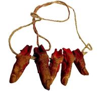 Halloween Bloody Finger Necklace Horror Broken Faked Realistic Severed Fingers Ornament Creepy Necklace Bloody Fake Finger Artificiald Realistic Finger Halloween Decoration Props Dexterous and profess