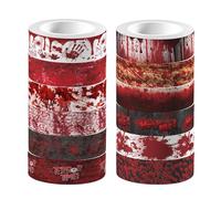 Halloween Bloody Hands, Bleeding Clear Roll Sticker and Paper Tape, Decorative Halloween Stickers, Easy to Reposition Or Remove, Simples to Carry Or Store, 1 Roll, for Walls, Cups