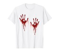 Halloween Bloody Hands Blood Splatter Zombie Costume T-Shirt