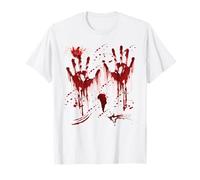 Halloween Bloody Hands Blood Splatter Zombie Costume T-Shirt