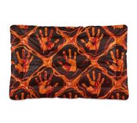 Halloween Bloody Hands Orange Red Washable Dog Cat Bed Soft Anti-Slip Pet Bed for Medium/Large Dogs 36" x 24"