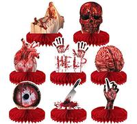 Halloween Bloody Honeycomb Ornament 1 Set Paper Table For Terror Corpse Party Background Decor Supplies Halloween Bloody Decor