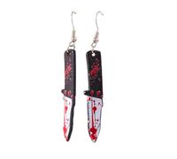 Halloween Bloody Knife Drop Earrings Punk Scissors Saw Dangle Hooks Earrings for Women Girls Night Party Jewelry Gifts