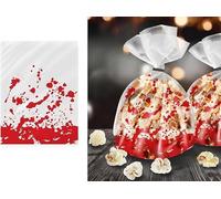 Halloween Bloody Party Supplies - Tableware & Decorations - Spooky Horror Theme Ideal for Frightening Celebrations - White, Red (Sweet Bags)