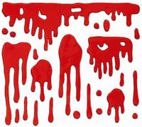 Halloween Bloody Party Supplies - Tableware & Decorations - Spooky Horror Theme Ideal for Frightening Celebrations - White, Red (Window Decoration Gel Blood)