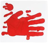 Halloween Bloody Party Supplies - Tableware & Decorations - Spooky Horror Theme Ideal for Frightening Celebrations - White, Red (Hand Shaped Gel Decoration)