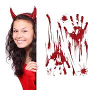 Halloween Bloody Stickers | Realistic Window Stickers with Bloody Footprint Stickers with Blood Splashes on the Floor | Scary Halloween Decorations for , Floors, Perfect for Haunted Houses