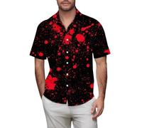 Halloween Bloody Tshirt for Men Lightweight Short Sleeve Shirt Men Cloth Men Tshirts Funny Shirts Loose Short Sleeve Tees for Men Halloween Costumes Black