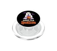 Halloween Boba Bubble Tea Ghost Ghos-Tea Funny Drink Pun PopSockets PopGrip for MagSafe