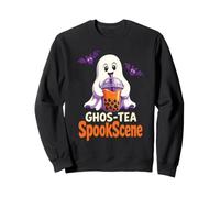 Halloween Boba Bubble Tea Ghost Ghos-Tea Funny Drink Pun Sweatshirt