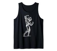 Halloween Bodybuilder Gym and Fitness Jack O Lantern Flexing Tank Top