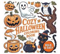 Halloween Bold and Easy Coloring Book: Cute and Simple Designs for Kids, Teens & Adults: Featuring 40 Simple Designs (Vampire, Ghost, Pumpkin, Witch, and More) to Color and Relax
