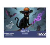 Halloween- Bombay Cat Jigsaw Puzzle 1000 Pieces Adults Relaxing Stress Relief Activity Pet Cat Long-Lasting Finish 38x26cm/1000pcs