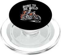 Halloween Bone To Be Wild Skeleton Motorcycle Rider PopSockets PopGrip for MagSafe
