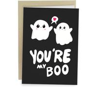 Halloween Boo Basket Gifts for Him Her, Halloween Ghost Cards with Envelope