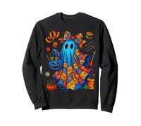 Halloween Boo Ghost Patchwork Quilter Quilting Sewing Womens Sweatshirt