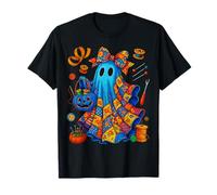Halloween Boo Ghost Patchwork Quilter Quilting Sewing Womens T-Shirt