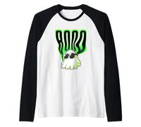 Halloween Boo Ghost Raglan Baseball Tee