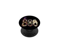 Halloween Boo Ghost Spider Witch Hat Letters Graphic PopSockets Adhesive PopGrip