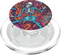 Halloween Boogie Bones: Psychedelic Dancing Skeleton PopSockets PopGrip for MagSafe