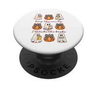 Halloween Book Lover Ghost Take the Candy I'll Take Books PopSockets Adhesive PopGrip