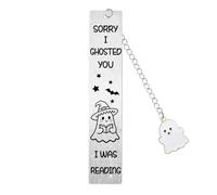 Halloween Bookmarks Funny Boo Bookmark Halloween Gifts for Women Cute Boo Ghosts Bookmark for Book Lovers Gift Book Marks for Reading Women Spooky Baskets Stuffers for Women Book Accessories
