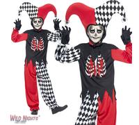 Halloween Boys Blood Curdling Jester Zombie Costume
