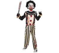 Halloween Boys Scary Slasher Clown Costume12/14 years