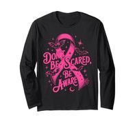 Halloween Breast Cancer Awareness Ghost Don't Be Scared Long Sleeve T-Shirt