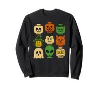 Halloween Brick Head Faces Costume Matching Family Kids Boys Sweatshirt
