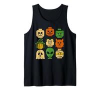 Halloween Brick Head Faces Costume Matching Family Kids Boys Tank Top