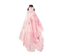 Halloween Bride Headband Gothic Flower Garland for Parties Striking Design Ghost Festivals（Pink-B）