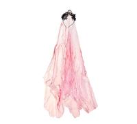Halloween Bride Headband Gothic Flower Garland for Parties Striking Design Ghost Festivals（Pink-C）