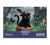 Halloween- British Shorthair Puzzle 1000 Pieces for Adults Leisure Hobby Relax Stress Free Pet Cat Eco-Friendly Packaging 70x50cm/1000pcs